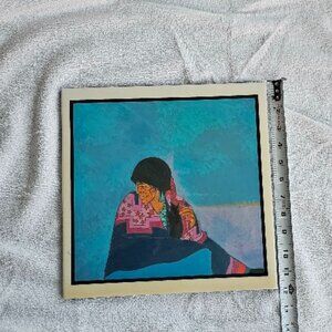 Native American Indian Southwest Approx 12" x 12" Tile Art Amado Pena Artist